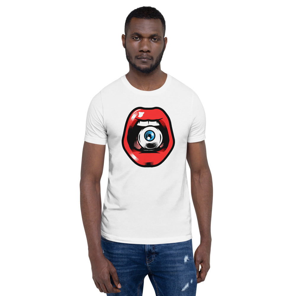 'Speak, I Can See You' Eye in Mouth Short-Sleeve Unisex T-Shirt