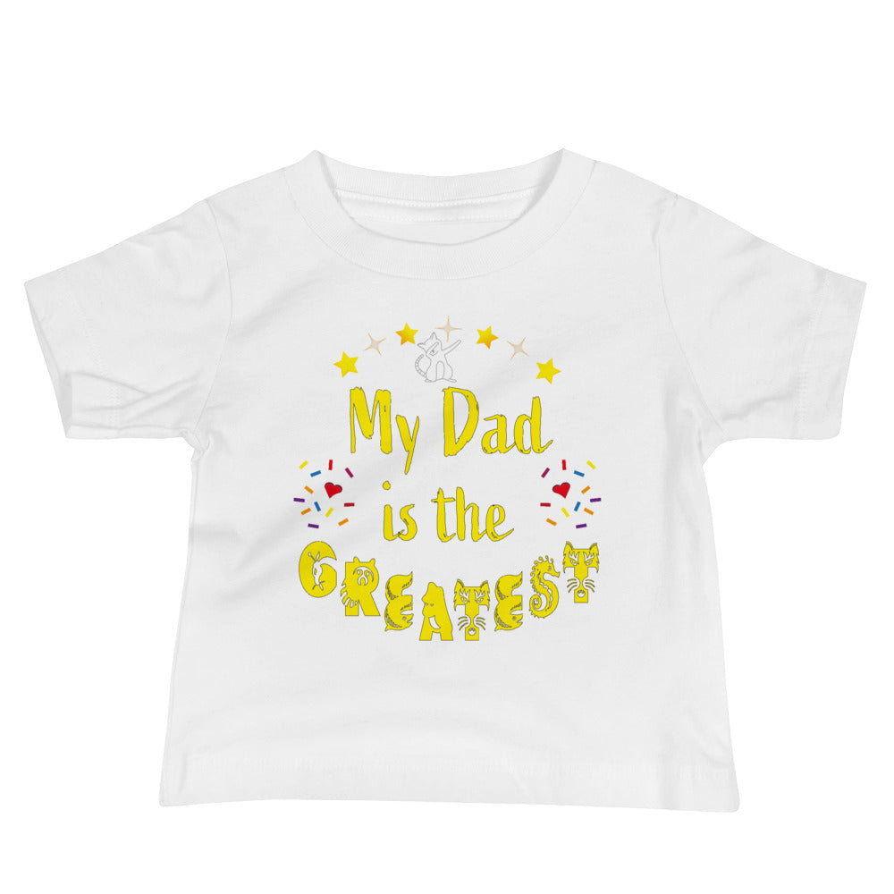 Fathers Day 'Greatest Dad' Baby Jersey Short Sleeve Tee
