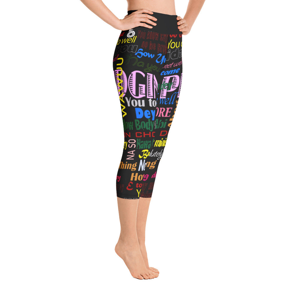 Pidgin Print Capri Leggings