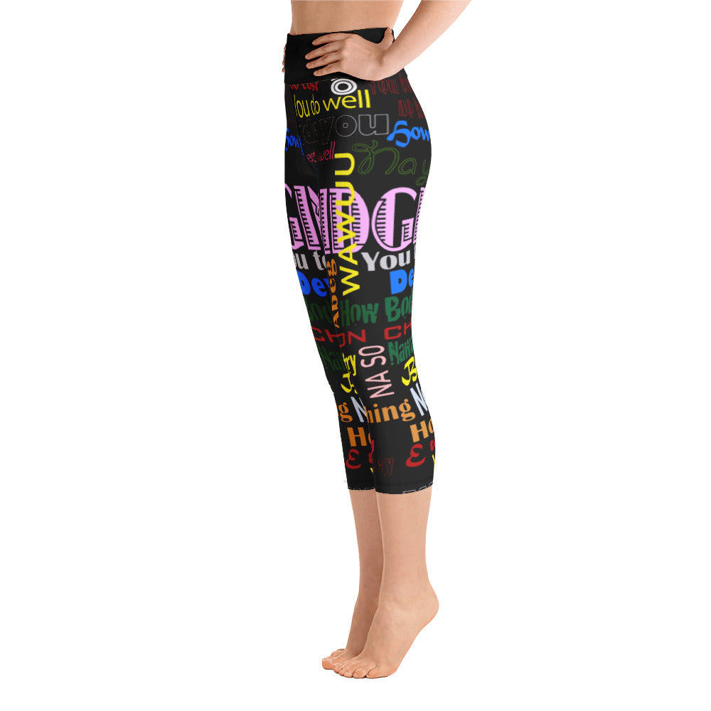 Pidgin Print Capri Leggings