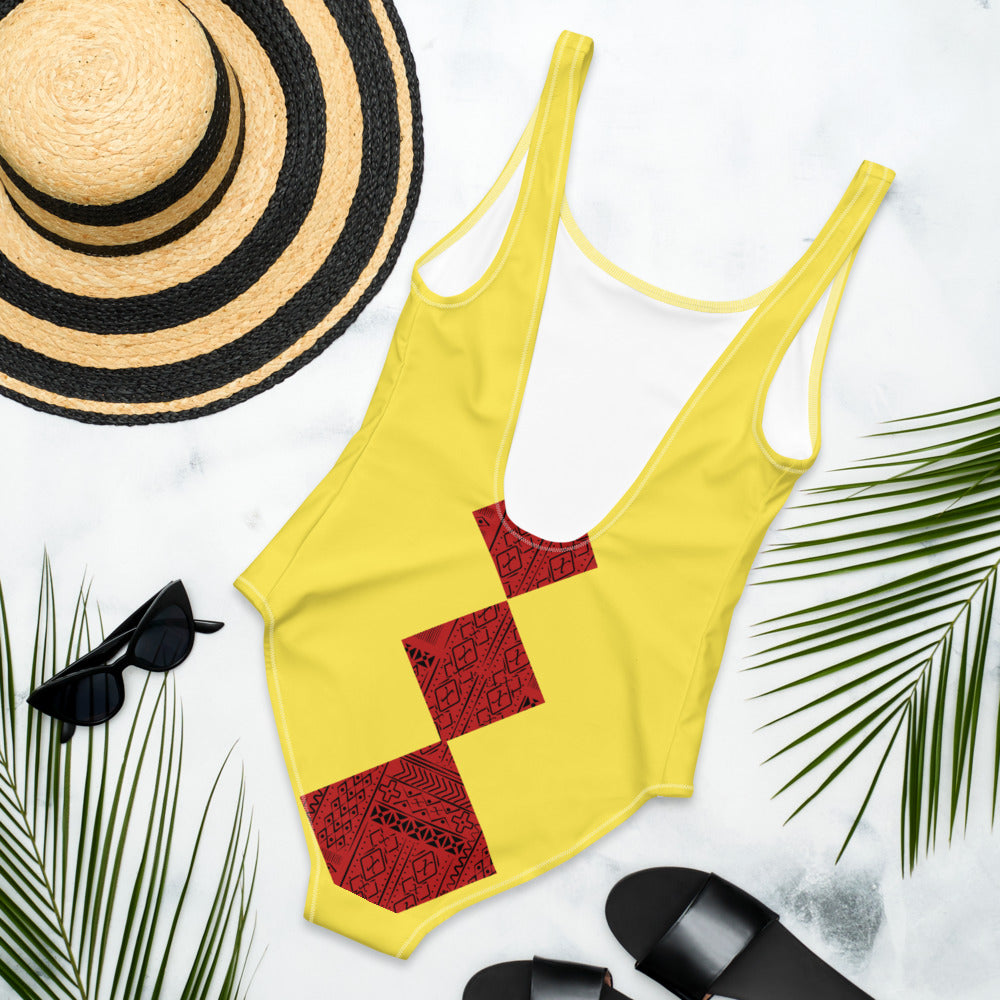 flyersetcinc Warrior African Queen One-Piece Swimsuit - Yellow