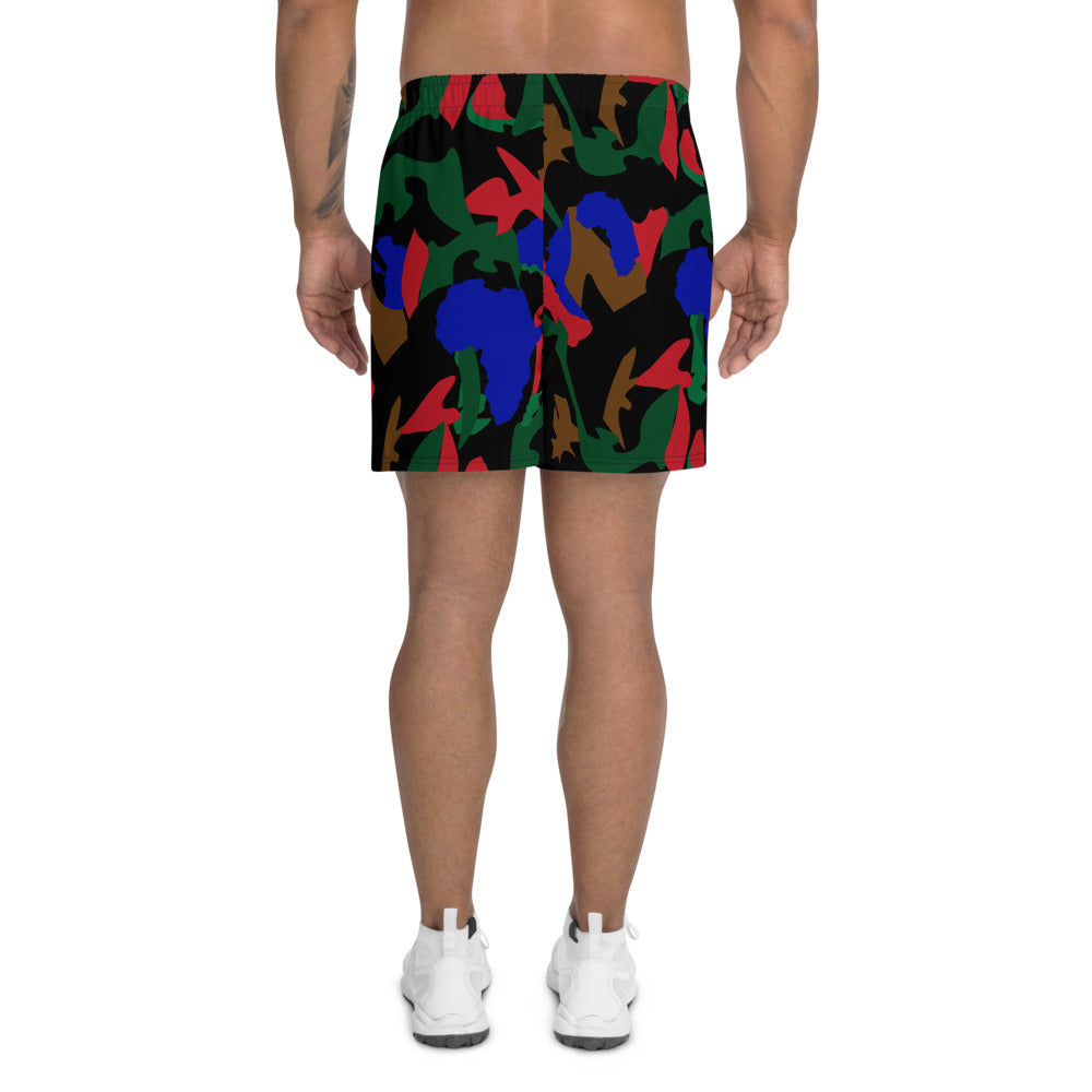 flyersetcinc Camo Men's Athletic Shorts - Black