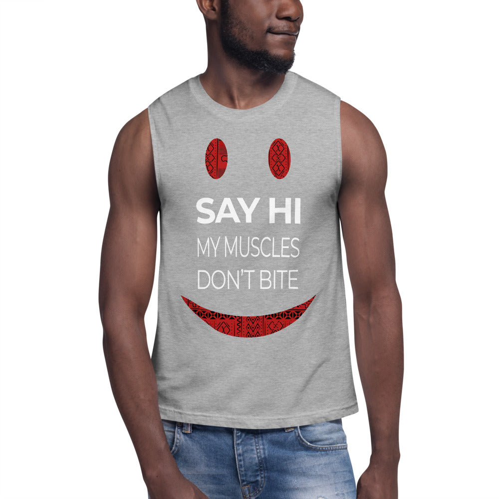 Say Hi Unisex Muscle Shirt