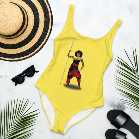 flyersetcinc Warrior African Queen One-Piece Swimsuit - Yellow