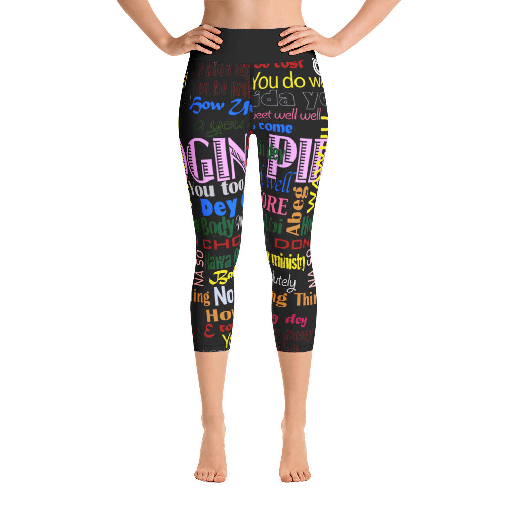 Pidgin Print Capri Leggings