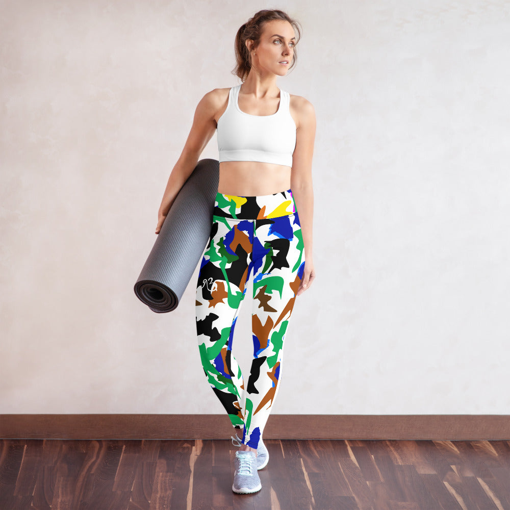 flyersetcinc Camo Print Leggings - White