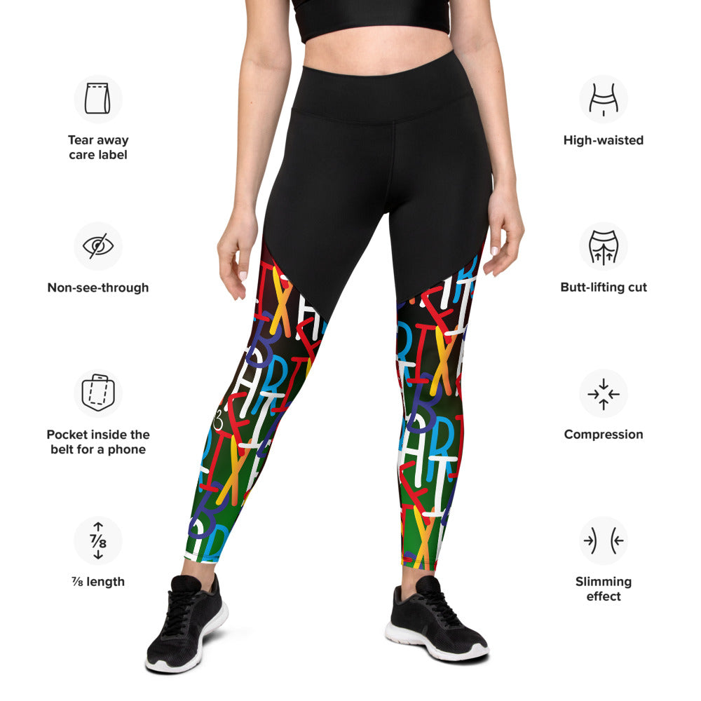 Compression Sports Leggings - flyersetcinc Collage