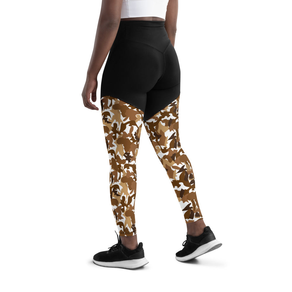 Compression Sports Leggings - flyersetcinc Nude Camo