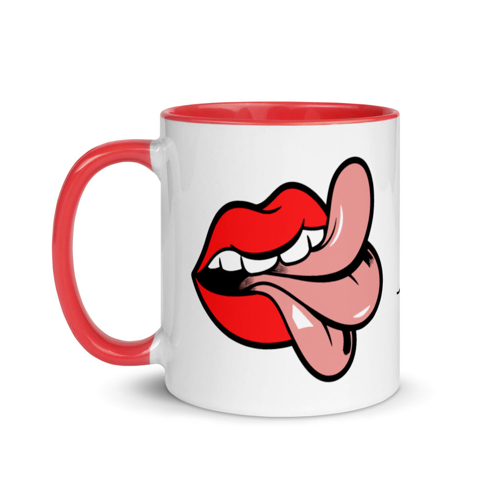 "Running on Coffee Sarcasm and Netflix" Two Toned Mug with Color Inside