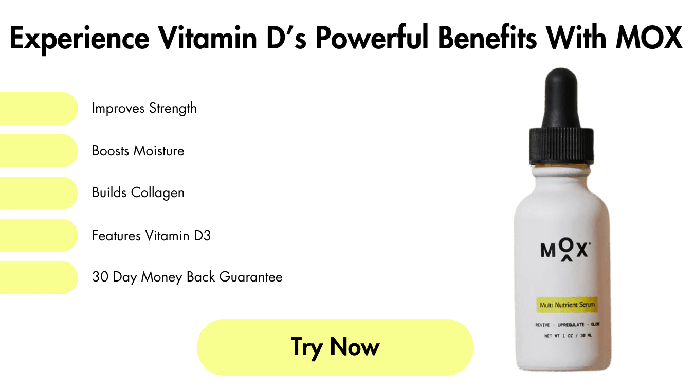 Can you get vitamin D on a cloudy day? Vitamin D3 is featured in the MOX Multi Nutrient Serum for added skincare benefits like improved strength.