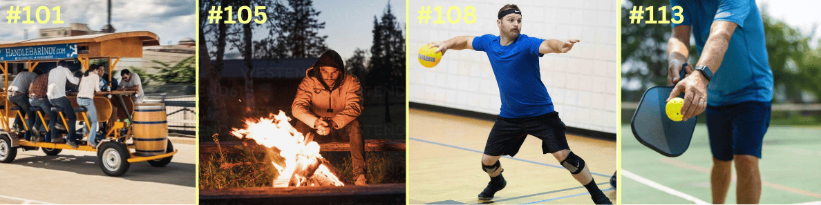 Outdoor Summer Activities for Adults: Bike Bar Crawl, Have a Campfire, Play Dodgeball, and Play Pickleball