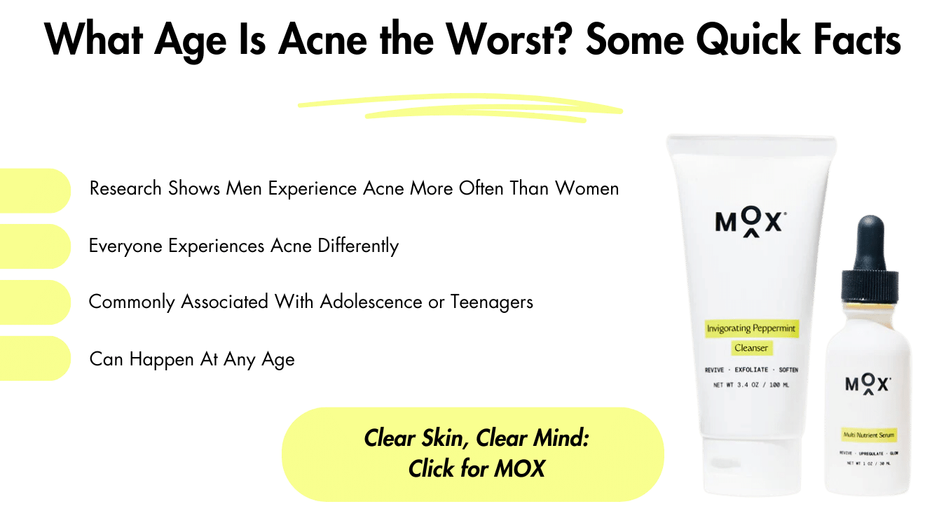 What age is acne the worst? Some quick facts about acne.