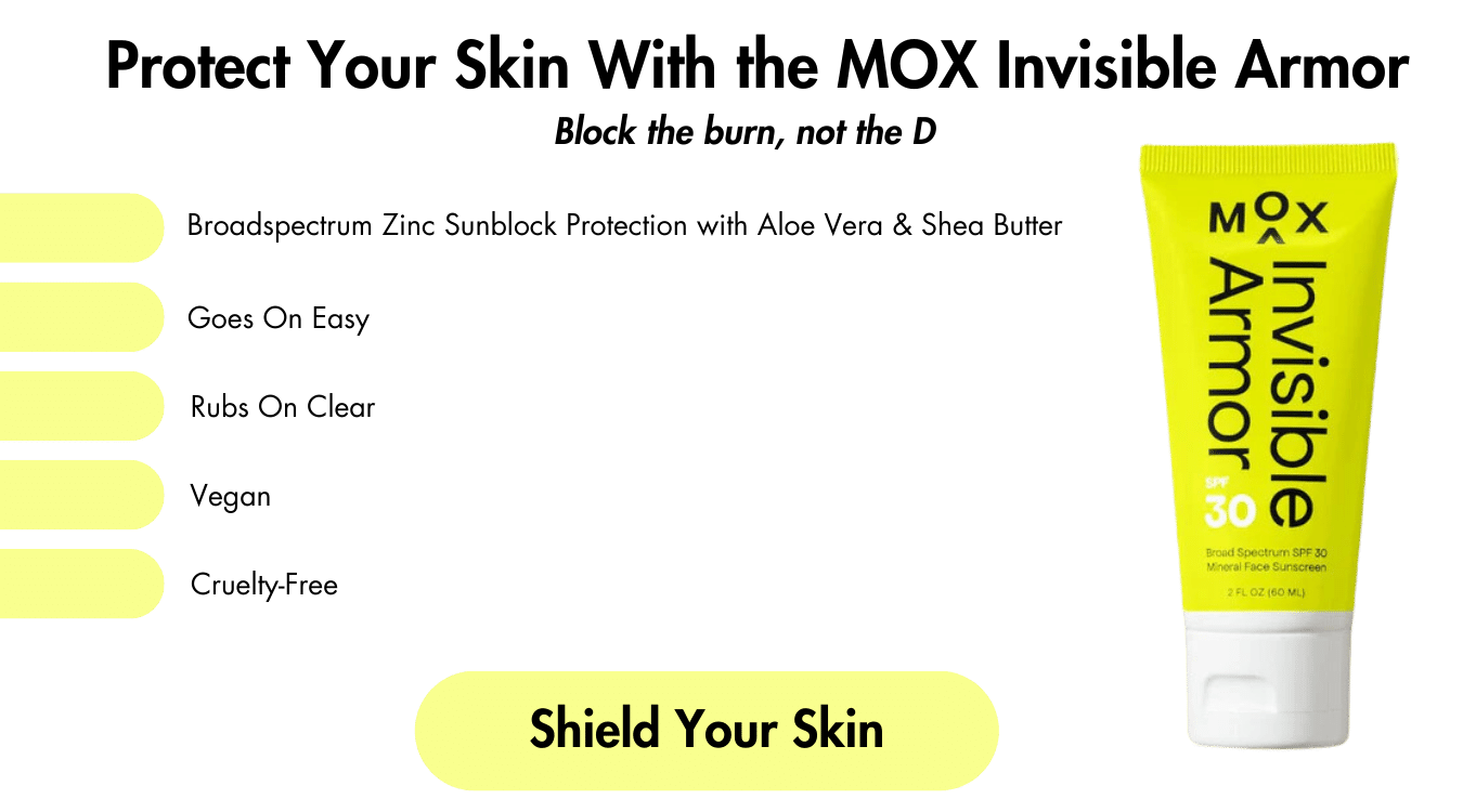 Can you get vitamin D on a cloudy day? Protect your skin, while still getting vitamin D with MOX's Invisible Armor SPF 30.