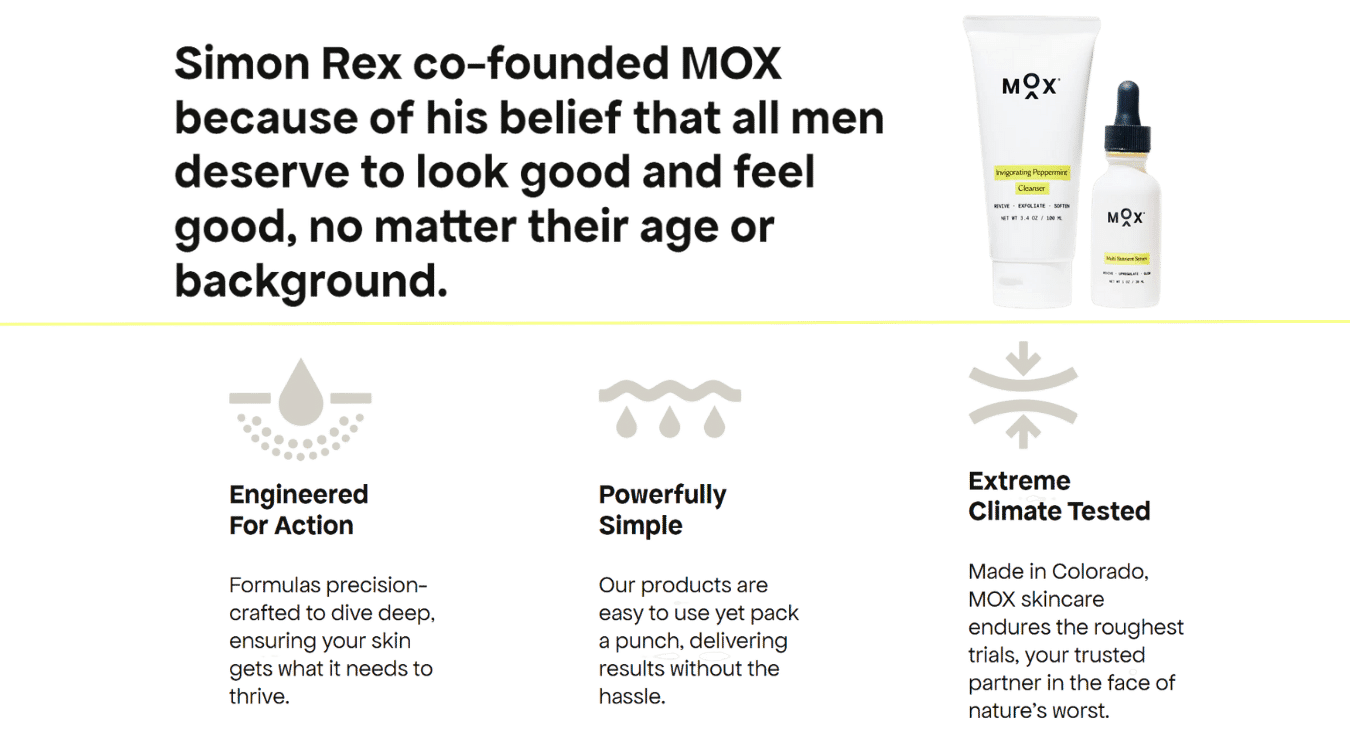 Is it good to wash your face with cold water? Simon Rex co-founded MOX, a men’s skincare brand out of Colorado.