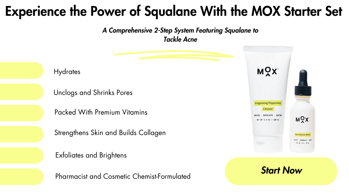 Is squalane comedogenic? The MOX Starter Set is powered by squalane for acne.