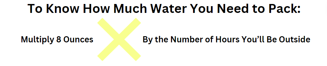 Outdoor Summer Activities for Adults: Multiple 8 Ounces by the Number of Hours You'll Be Outdoors to Know How Much Water to Pack