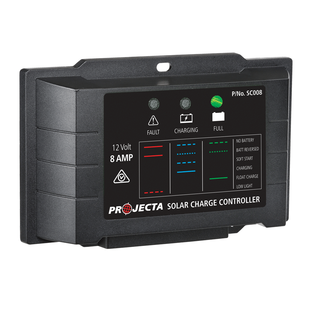 PROJECTA AUTOMATIC 12V 8A 4 STAGE SOLAR CHARGE CONTROLLER (LP-SC008