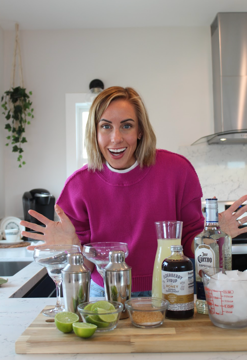 Holly Making Elderberry Margaritq