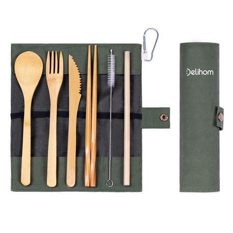 Bamboo Travel Utensil Set