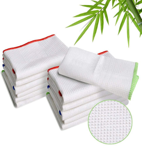 Reusable Paper Towels,Washable 2 Ply Cotton Cleaning Cloths,Kitchen  Dishcloths Bamboo Unpaper Towels Alternative