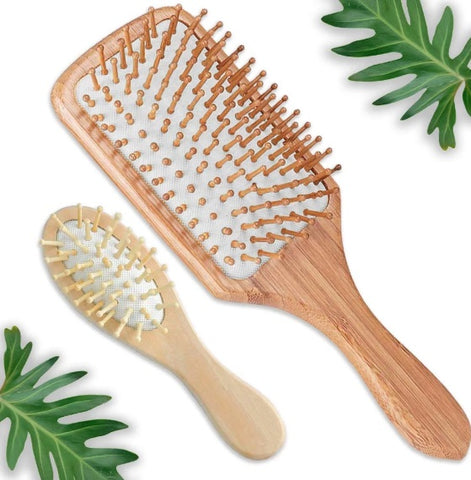 Wooden Detangling Paddle Hair Brush