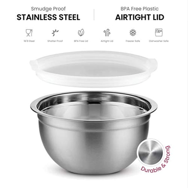 stainless steel mixing bowls with lids made in usa