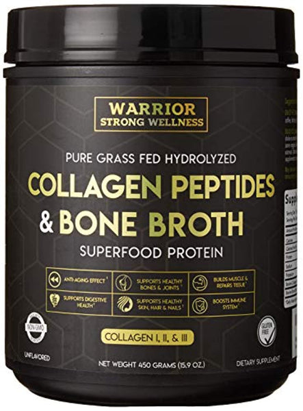 Collagen Peptides And Bone Broth Pure Grass Fed Hydrolyzed Collagen Powder Boost For Healthy Skin