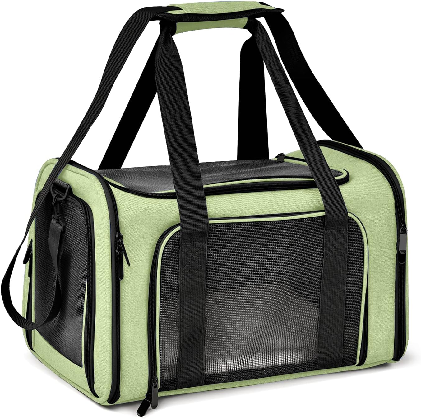 VEAGIA Cat Carrier,Pet Carrier,Cat Carriers for Medium Cats Under 25,Soft  Puppy Travel Bag Carriers for Small Dogs Airline Approved 17.5 x 10.5 x  10.5 inches ArmyGreen 01