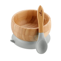Organic Bamboo Infant Feeding Bowls + Soft Tip Silicone Spoon Set, BPA Free - Eco Trade Company