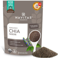 Chia Seeds, 8 oz. Bag, 19 Servings Organic, Non-GMO, Gluten-Free - Eco Trade Company