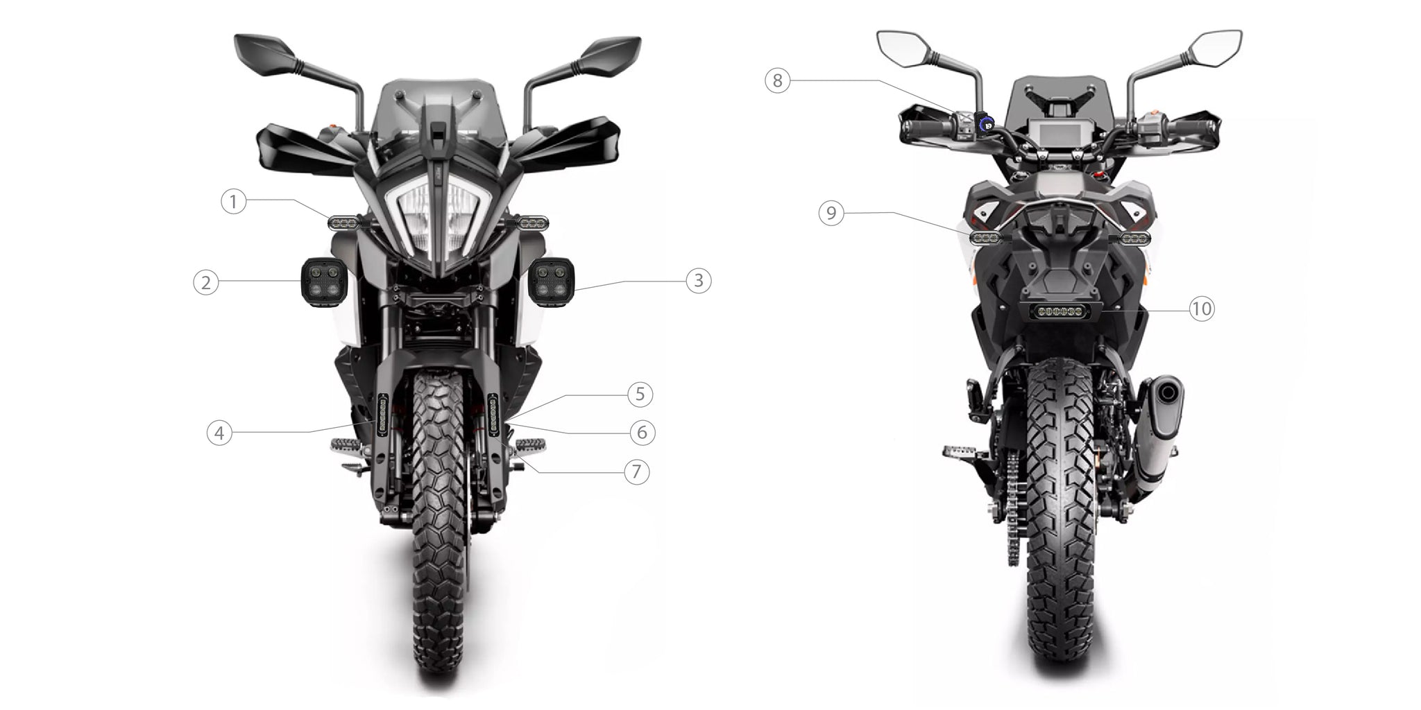 KTM 390 Adventure LED Light Outfitting Guide – DENALI Electronics