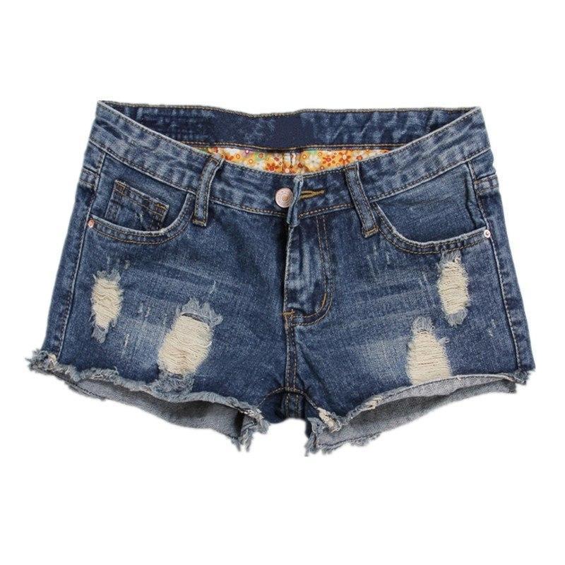 fitted denim shorts