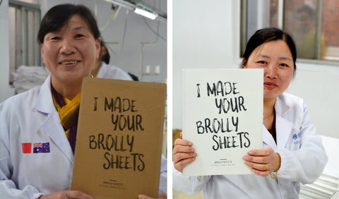 Brolly Sheets are made in an Ethical factory