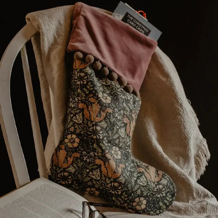 William Morris Velvet Christmas Stocking