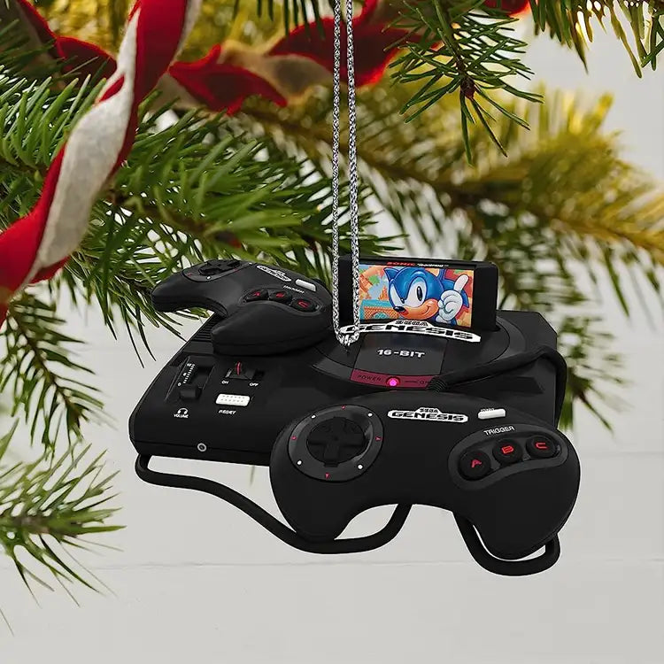 SEGA Genesis Console Ornament with Light and Sound Effects
