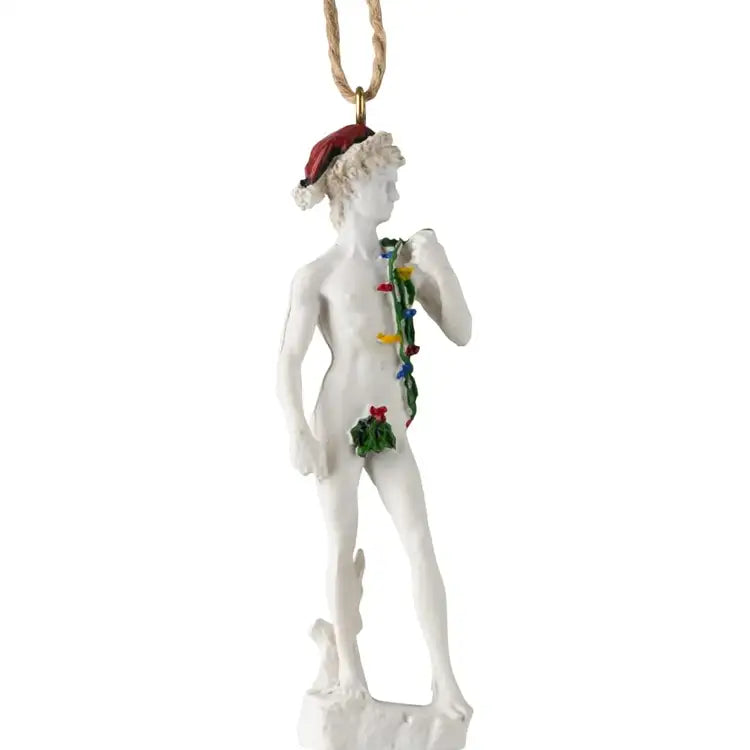 Michelangelo’s Statue of David Funny Tree Ornament