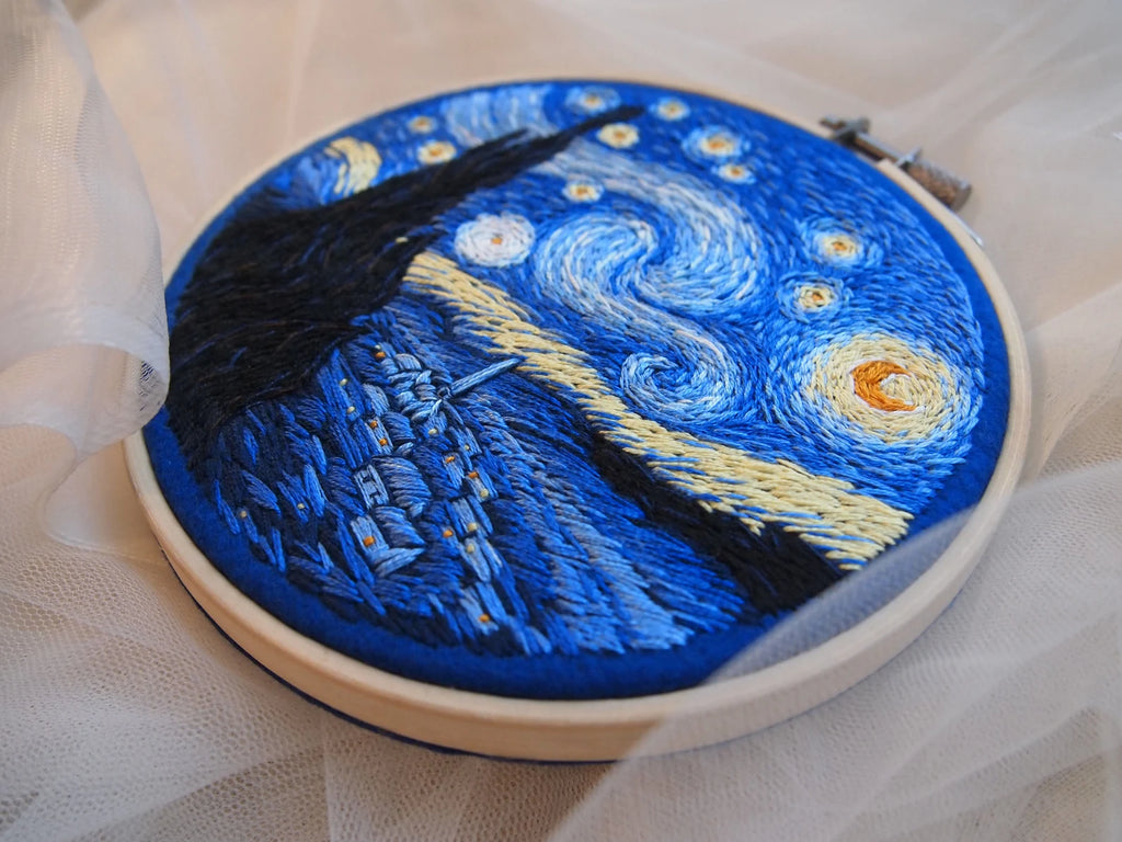 Starry Night Embroidery Pattern