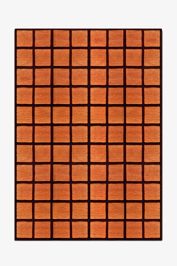 Clay Tile Hand Tufted Wool Rug