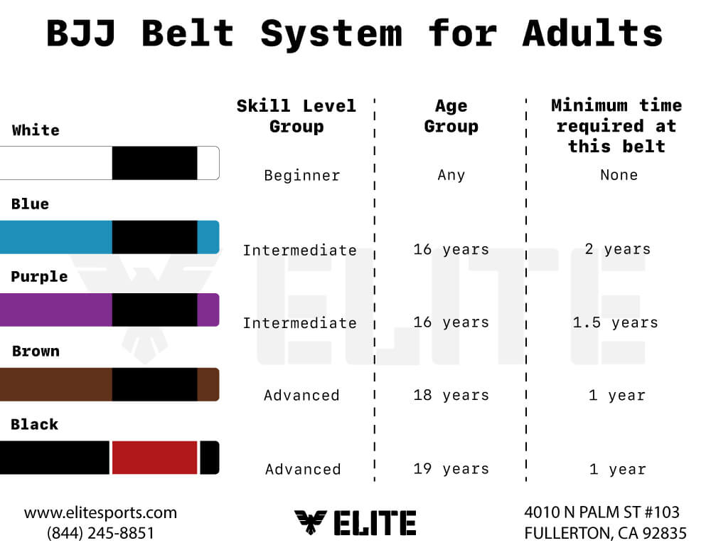 bjj belts for adults