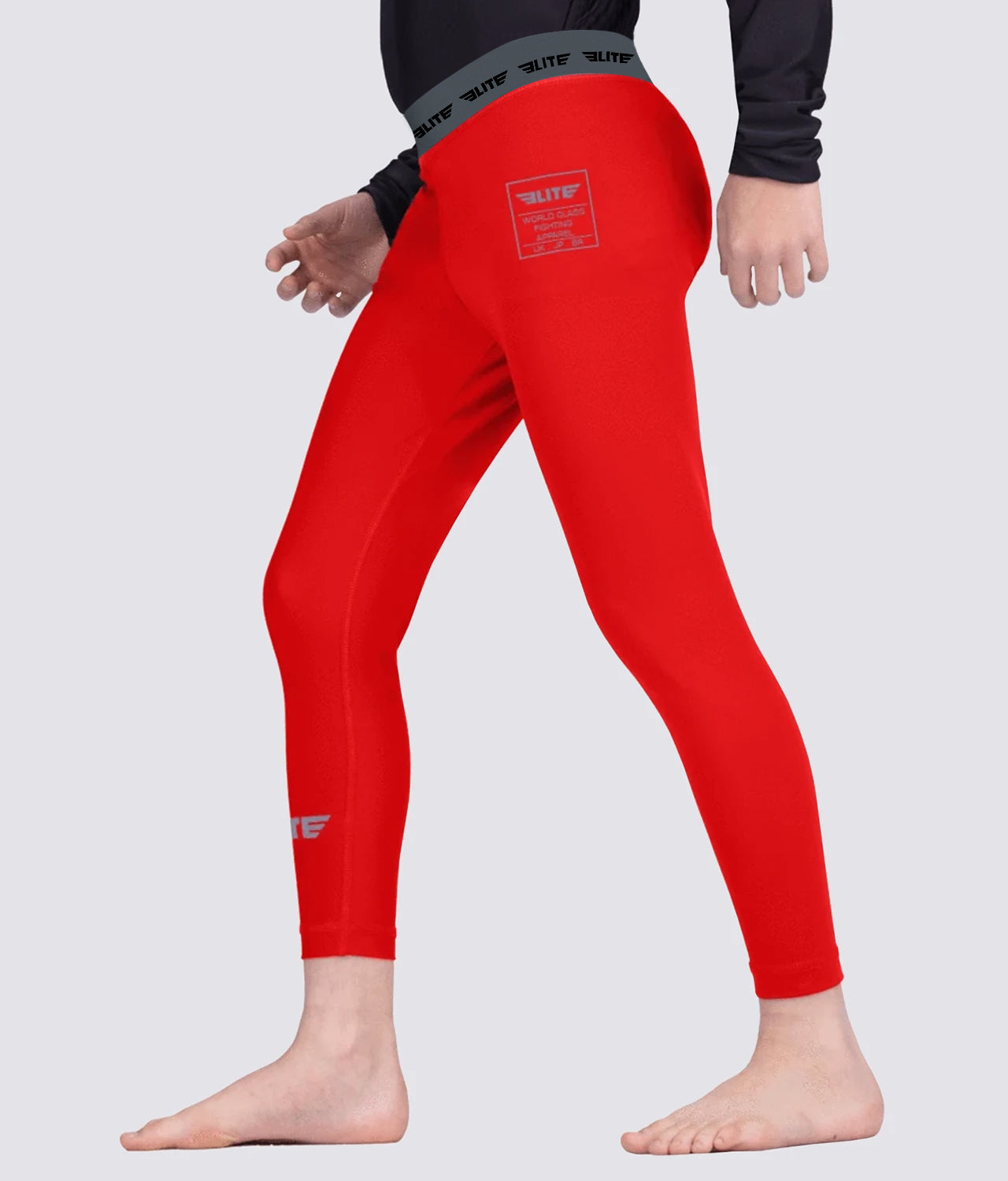 Elite Sports Red Kids Compression Wrestling Spat Pants