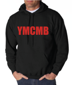 Ymcmb Hoodie: Black With Red Print 
