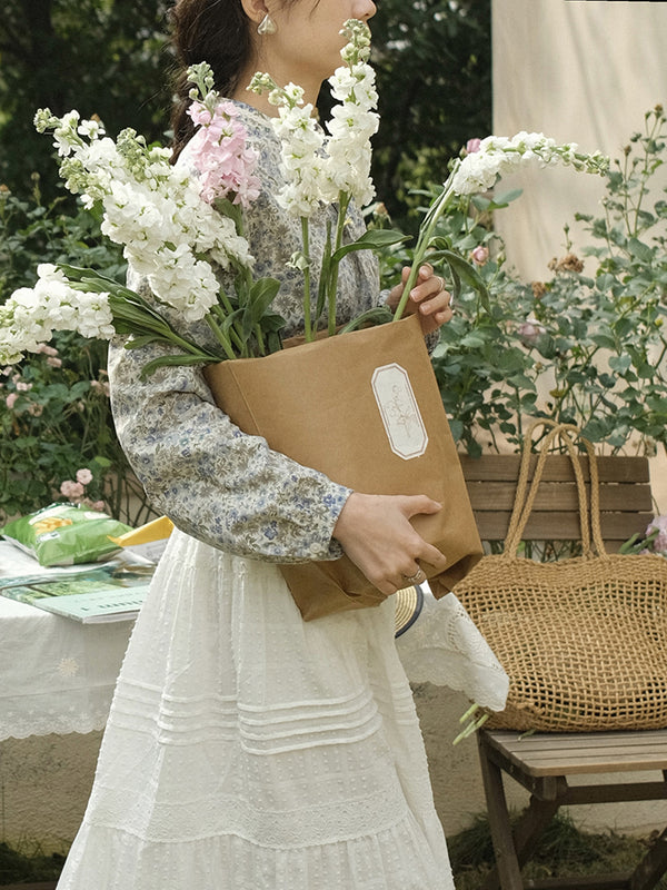 買い取り 春色 パリジェンヌの花柄フリークロス ヴィンテージフラワー フランス