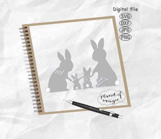 Download Bunny Family Svg, Easter Svg, Easter Bunny Svg, Rabbit ...