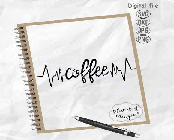 Download Coffee Svg, Coffee Heartbeat Svg, Coffee Ekg Svg, Coffee Life Svg - Planet Of Magic