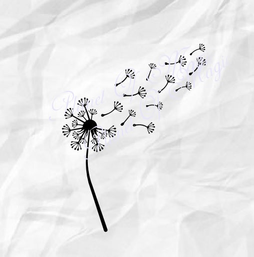 Dandelion Svg Blowball Svg Flower Svg Planet Of Magic