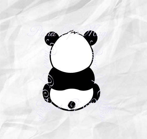 Download Panda Svg Cute Panda Svg Sitting Panda Svg Panda Cut File Panda Dxf Planet Of Magic