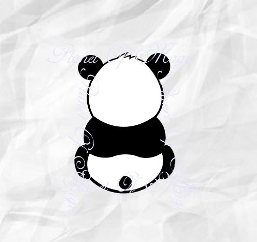 Download Panda SVG, Cute Panda Svg, Sitting Panda Svg, Panda Cut ...