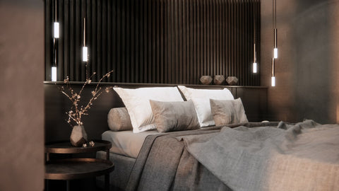 Dark wooden bedroom furniture