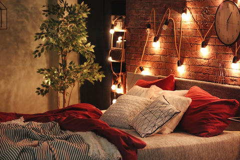Bedroom With Warm Lighting
