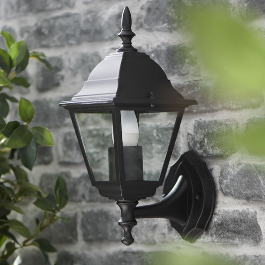 CGC CINDY Black With Motion Sensor Outdoor LED Wall Coach Lantern